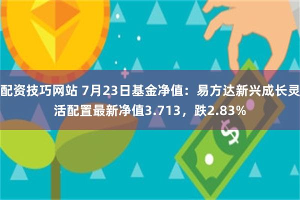 配资技巧网站 7月23日基金净值：易方达新兴成长灵活配置最新净值3.713，跌2.83%