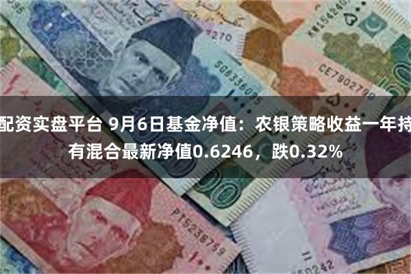 配资实盘平台 9月6日基金净值：农银策略收益一年持有混合最新净值0.6246，跌0.32%